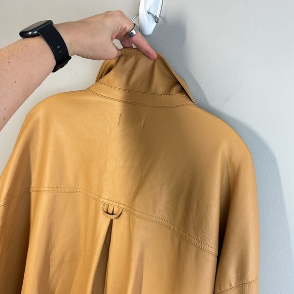 Anthropologie Maeve Vegan Leather Oversized Shirt Jacket Size 2X - Picture 12 of 16